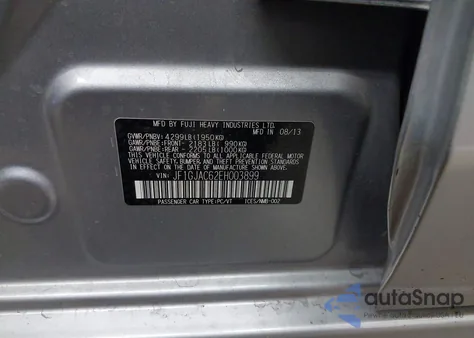 2014 Subaru Impreza 2.0I Premium z USA, uszkodzony, nr VIN JF1GJAC62EH003899